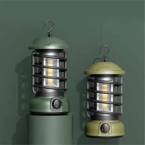 Lampe de camping à LED COB alimentée par batterie, lampe suspendue pour tente extérieure, verte L803B - Product Image 1