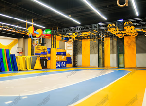 Parcours d'obstacles Ninja Warrior pour jeunes enfants, équipement de terrain de jeu intérieur pour mini-espace suspendu au plafond - Product Image 6