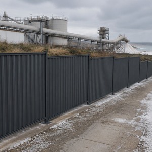 Barriera/Recinzione in Ferro Verniciato a Polvere per la Privacy, per Cantieri Edili, Facilmente Assemblabile, Altezza 2,4 m, per Infrastrutture Comunali e Acquatiche - Product Image 2
