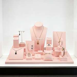 Custom Velvet Jewelry Display Props Piercing <b>Earring</b> Jewelry Pink Jewelry Display Stand Kit - Product Image 1