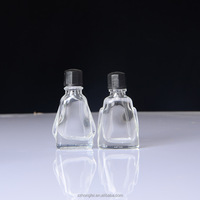 Vente en gros de bouteilles en verre transparent de 3ml 7ml vides plats en plastique bouchon à vis gravure de traitement de surface pour huile médicamenteuse de gouttes oculaires