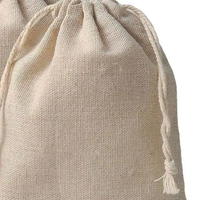 Sac à cordon personnalisé en coton bio et lin, pochette d'emballage écologique, recyclable et idéale pour les emballages cadeaux
