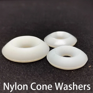 <span class=keywords><strong>Rondelle</strong></span> <span class=keywords><strong>conique</strong></span> en nylon pleine, standard DIN M3-M8, à embase fraisée, concave-convexe, isolante - Product Image 1