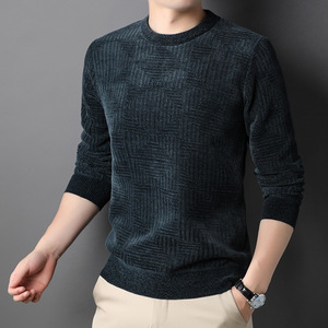 Maglione da <span class=keywords><strong>Uomo</strong></span> Autunno-Inverno 2021 in Ciniglia Lavorata a <span class=keywords><strong>Maglia</strong></span> con <span class=keywords><strong>Velluto</strong></span>, Poliestere/Cotone, Taglie Grandi, Collo Tondo, Casual, con Stampa 3D - Product Image 4