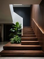 Marches d'escalier en bois de style moderne Idao, épaisseur 6 mm, écologiques, imperméables, pour appartement, villa, hôpital, hôtel, bureau