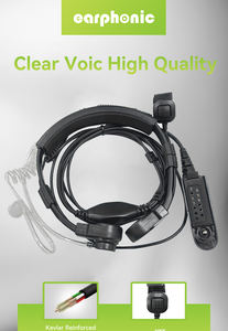 Écouteur radio bidirectionnel EARPHONIC avec micro et tube acoustique, prise GP-328 pour employé de réception - Product Image 2