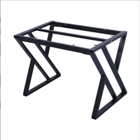 Conception personnalisée Bases noires Pied de bureau en métal Pieds de table basse séparés détachables en fer noir