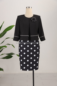 Traje de Dos Piezas Negro Clásico Personalizado para Mujer, Talla Grande, Ropa de Iglesia para el Domingo - Product Image 2
