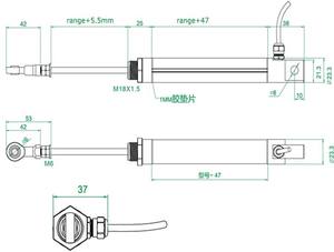 सीमेंट उपकरणों के विकास के लिए 15-300 मिमी रैखिक विस्थापन सेंसर-सड़कों और पुलों के उपकरण के विकास के लिए WY-01 - Product Image 5