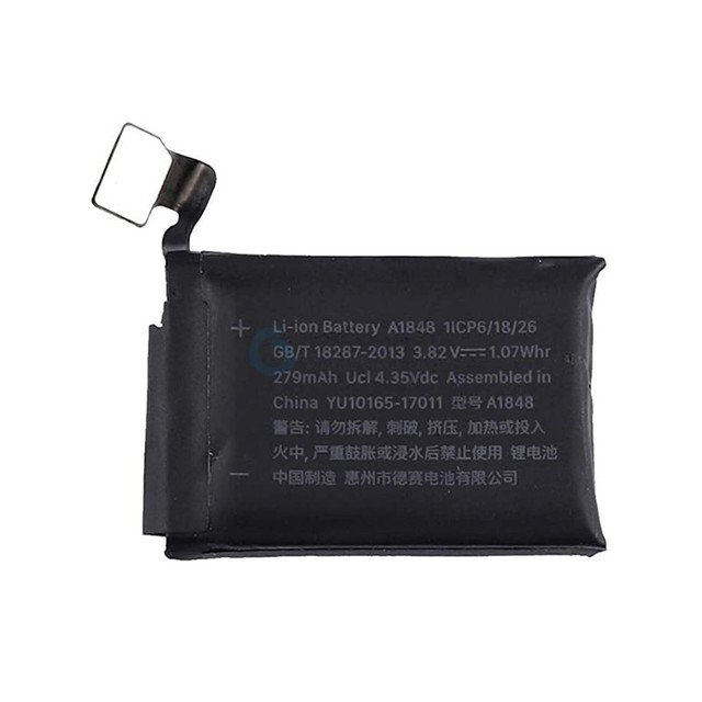 For Watch Series 3 Battery A1848 279mAh New Rechargeable Li-ion 38mm Replacement Black