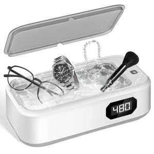 Nouvelle machine de nettoyage ultrasonique pour lunettes, nettoyeur ultrasonique portable avec minuterie, machine de nettoyage ultrasonique pour prothèses dentaires - Product Image 1