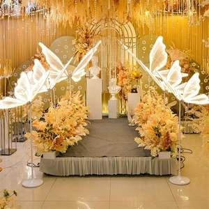 Lampe de sol LED LANJO en forme de papillon, luminaire suspendu créatif en forme de papillon, décoration romantique pour mariage, fête de printemps - Product Image 2