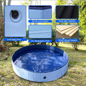 <span class=keywords><strong>Baignoire</strong></span> extérieure avec doublure de protection pour chiens et enfants, PVC de haute qualité, piscines pliables pour animaux de compagnie - Product Image 6