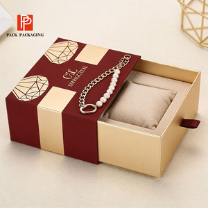 Boîte à bijoux personnalisée, boîte cadeau en carton <span class=keywords><strong>de</strong></span> luxe, logo, emballage coulissant <span class=keywords><strong>de</strong></span> haute qualité, collier, bague, bracelet, montre, revêtement UV - Product Image 1