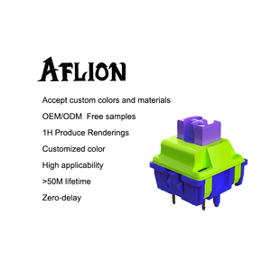 Aflion สวิตช์คีย์บอร์ดเชิงกล3-PIN สวิตช์สีเงินสีดำสีฟ้าสีน้ำตาลใสสวิตช์ RGB สำหรับคีย์บอร์ดเกมเชอร์รี่ - Product Image 1
