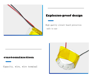 LP 1050 <span class=keywords><strong>3</strong></span>.7v 48mah batteria ai polimeri di litio a bottone con cella lipo a bottone - Product Image 4