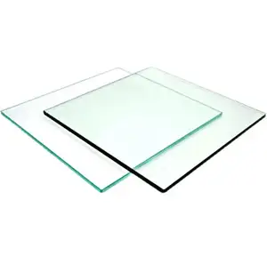 China factory export can customize logo colored glass decoration transparent glass tempered double safety glass