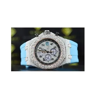 Pasokan pabrik langsung jam tangan berlian mewah dengan jam tangan pintar gaya mewah untuk penjualan ekspor dari India