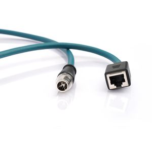 ZBLZGP CAT7 M12 8-Pin X-Code Male to <b>RJ45</b> Female <b>Cable</b>,Shielded, Compatible with Hirschmann Spider 5TX & Weidmller IE-SW-VL08 - Product Image 5