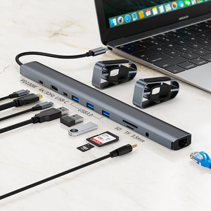 Base de Conexión USB-C 10 en 1 de Aluminio, 4K HD, 100W PD, USB 3.0 para Tarjetas SD 2.0, Teclado, Ratón, Soporte para Laptop - Product Image 2