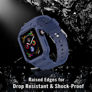 สายนาฬิกาแบบเคสกันกระแทก Upro Integrated Armor สำหรับ Apple Watch Series 9 8 7 6 5 4 3  วัสดุ TPU ซิลิโคน พร้อมหัวเข็มขัด - Product Image 4