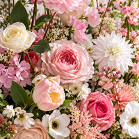 Fleurs artificielles pour la décoration de mariage, arrangement floral rose et blanc, centre de table de mariage de luxe, décoration de fête et d'événements