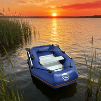 Bateau pneumatique monoplace en PVC, type yacht sportif, bateau rigide stable, pliable, compatible avec les secours d'urgence et les plongeurs, moteur électrique rapide