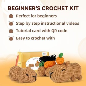 Kit de Ganchillo para Animales Ute, Paquete de Materiales para Amigurumi, Fácil para Principiantes, Muñeco de Mascota Creativo, Decoración de Escritorio - Product Image 4