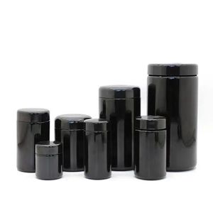 Pot en verre violet foncé naturel de 100/250/500/1000 ml, bouteille alimentaire anti-odeur pour suppléments, bonbons gélifiés, fleurs séchées, avec bouchon à vis et sérigraphie - Product Image 5