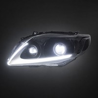 Paire de phares LED pour modèles 2008-2010, feux avant améliorés avec feux de jour 6000K 12V Plug & Play