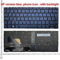 Clavier rétroéclairé SP/LA pour ordinateur portable HP Elite Dragonfly G2 G1 Series, couleur bleue
