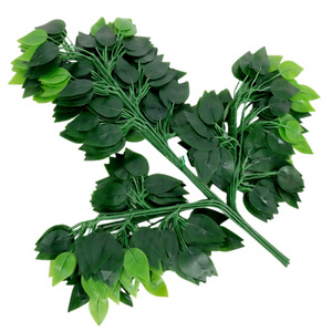 Bouquet de feuilles de banian artificielles 30cm-100cm, verdure en caoutchouc souple pour décoration de mariage, décoration intérieure, accessoires extérieurs - Product Image 2