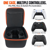 Étui de protection antichoc en EVA pour manette de jeu - Compatible avec PS5/Xbox/Switch Pro, coque rigide portable avec fermeture éclair lisse