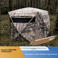 Tentes de camping et de chasse en plein air, angle de vue de 270°, camouflage pour l'observation des oiseaux, ventilation non obstruée, 2-3 personnes, tissu Oxford