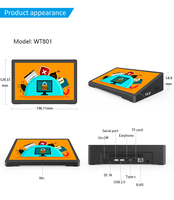 Nueva Tablet PC Android de 8 Pulgadas con Pantalla Táctil Capacitiva para Pedidos en Punto de Venta, con WiFi, RJ45, USB-C y Resistente al Agua
