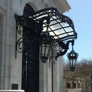 Toldo <span class=keywords><strong>de</strong></span> Hierro Forjado y <span class=keywords><strong>Policarbonato</strong></span>, Estructura Metálica <span class=keywords><strong>de</strong></span> Arte Moderno con <span class=keywords><strong>Techo</strong></span> Translúcido - Product Image 4