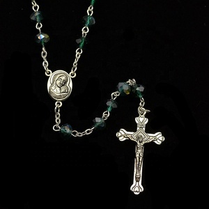 Colgante decorativo del centro de la <span class=keywords><strong>santa</strong></span> tierra, pegatina y collar con diseño de Rosario cruzado - Product Image 2