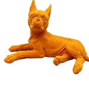 El heykel reçine fransız Bulldog zarif Pet for ev ve ofis için benzersiz hediye Pet severler temsil güzel reçine sanat