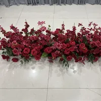 Composition florale suspendue multicolore en roses artificielles en soie pour toile de fond de mariage, décoration murale intérieure et de table événementielle