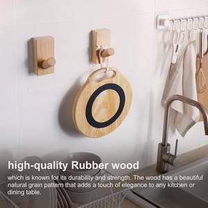 Bamboo Wooden Kitchen Furniture Insulation Pad Non-Slip Casserole Stand Wall-Hung Rack for <b>Bowl</b> Kettle-Dishwasher Microwave Safe - Product Image 4