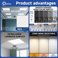 Éclairage commercial à haute luminosité, bureau, magasin, marché, panneau LED encastré au plafond en aluminium PC 96W 120W