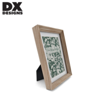 Marcos de Fotos de Madera de Grano Natural DX Designs de 4x6, 5x7, 8x10 y 12x18 Pulgadas - Marcos Decorativos de MDF para Fotos para el Hogar y la Oficina