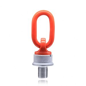 Forged Rotating Lifting Point with 360 Degree Swivel Function Orange Aluminum Hex <b>Flange</b> Head Unc Thread Anodized Finish - Product Image 3