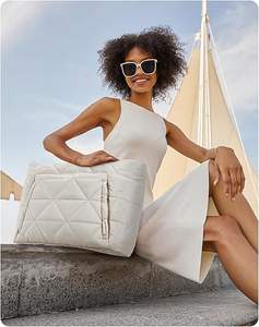 Bolso Tote para <span class=keywords><strong>Mujer</strong></span>, Bolso Tote Acolchado con Cremallera, Bolso de Hombro Grande Acolchado con Compartimentos para Viajes, Trabajo, Gimnasio - Product Image 2