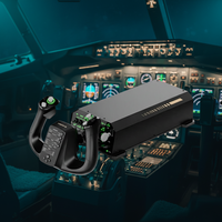 MOZA AY210 Joystick Ergonómico Inalámbrico de 2.4GHz con Base Tipo Yoke, Duradero, de ABS, para Simulador de Vuelo para PC/Steam Deck