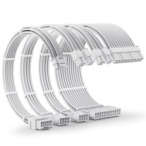 Câble d'extension Asiahorse PCIE 5.0, kit de câbles d'alimentation, gaine de câble, ATX 24 broches * 1 + 8 (4 + 4) broches * 2 + (12 + 4/3 * 8 broches) * 1 câble d'extension - Product Image 1