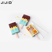 JiJiD Vente en gros Boîte à tiroir rectangulaire d'emballage de crème glacée imprimée personnalisée Boîte à tiroir en papier d'emballage biodégradable pour sucettes glacées