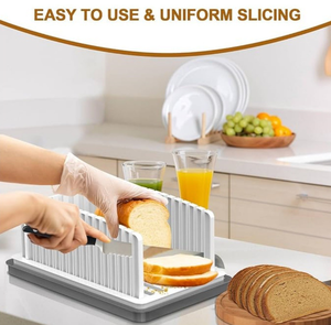 Coupe-pain détachable et trancheuse grille-pain avec plateau et base antidérapante Nouvel outil d'aide pour la cuisson et la pâtisserie - Product Image 6