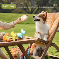 Grappig, duurzaam, cartoonachtig, schattig fruitvormig latex kauwspeeltje voor honden - piepend, hoge stuiter, tandenreiniging & training