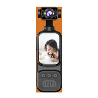 Caméra de vlogging WiFi 2K/1080P avec écran HD 2 pouces, caméra vidéo portable avec objectif rotatif pour le sport, les activités de plein air, la randonnée et les voyages